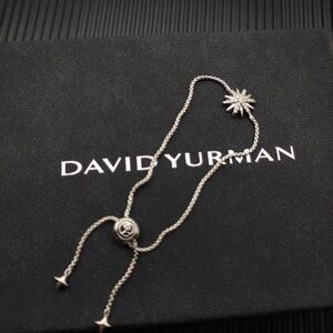 David Yurman Silver Starburst Sliding Station Bracelet